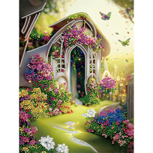 Load image into Gallery viewer, Garden House 30*40CM(Canvas) Partial Special Shaped Drill Diamond Painting
