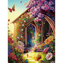 Load image into Gallery viewer, Garden House 30*40CM(Canvas) Partial Special Shaped Drill Diamond Painting
