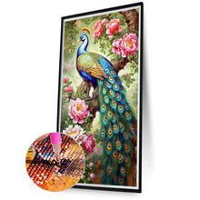 Load image into Gallery viewer, Peony Peacock 45*75CM(Canvas) Full Round Drill Diamond Painting
