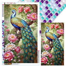 Load image into Gallery viewer, Peony Peacock 45*75CM(Canvas) Full Round Drill Diamond Painting
