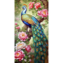 Load image into Gallery viewer, Peony Peacock 45*75CM(Canvas) Full Round Drill Diamond Painting
