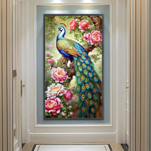 Load image into Gallery viewer, Peony Peacock 45*75CM(Canvas) Full Round Drill Diamond Painting
