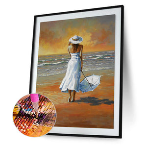 Oil Painting Beauty 30*40CM(Canvas) Full Round Drill Diamond Painting