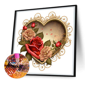 Love Rose Herb 30*30CM(Canvas) Full Round Drill Diamond Painting