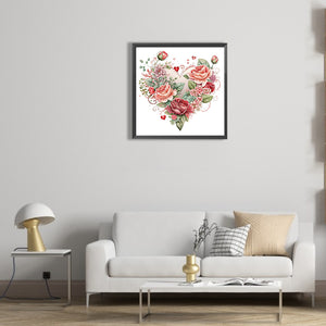 Love Rose Herb 30*30CM(Canvas) Full Round Drill Diamond Painting