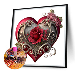 Love Rose Herb 30*30CM(Canvas) Full Round Drill Diamond Painting