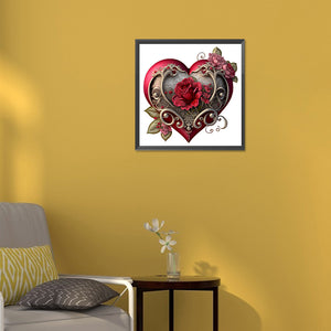 Love Rose Herb 30*30CM(Canvas) Full Round Drill Diamond Painting