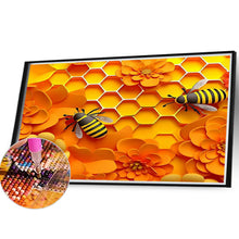 Load image into Gallery viewer, Relief 3D-Bee 40*30CM(Canvas) Full Round Drill Diamond Painting
