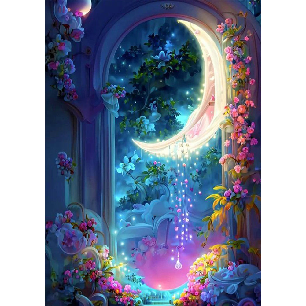 Dream Flower House 40*50CM(Canvas) Full Round Drill Diamond Painting