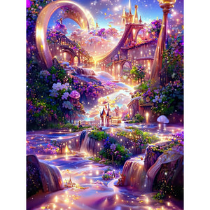 Fantasy Castle 30*40CM(Canvas) Full Round Drill Diamond Painting