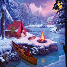 Load image into Gallery viewer, Snow Picnic 40*30CM(Picture) Full Square Drill Diamond Painting
