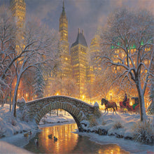 Load image into Gallery viewer, Winter Carriage 40*30CM(Picture) Full Square Drill Diamond Painting
