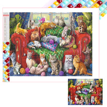 Load image into Gallery viewer, Cat Cat 40*30CM(Picture) Full Square Drill Diamond Painting
