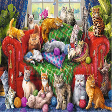 Load image into Gallery viewer, Cat Cat 40*30CM(Picture) Full Square Drill Diamond Painting
