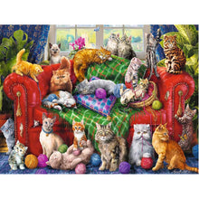 Load image into Gallery viewer, Cat Cat 40*30CM(Picture) Full Square Drill Diamond Painting
