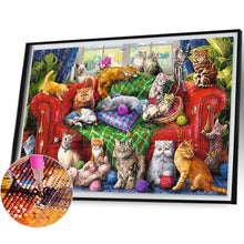 Load image into Gallery viewer, Cat Cat 40*30CM(Picture) Full Square Drill Diamond Painting
