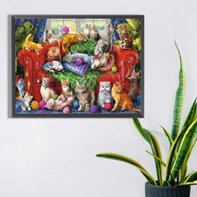 Load image into Gallery viewer, Cat Cat 40*30CM(Picture) Full Square Drill Diamond Painting
