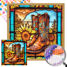 Load image into Gallery viewer, Sunflower Chelsea Boots 40*40CM(Picture) Full Round Drill Diamond Painting
