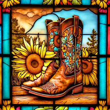 Load image into Gallery viewer, Sunflower Chelsea Boots 40*40CM(Picture) Full Round Drill Diamond Painting
