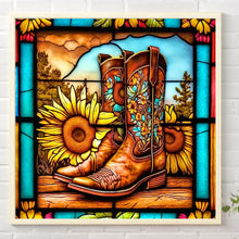 Load image into Gallery viewer, Sunflower Chelsea Boots 40*40CM(Picture) Full Round Drill Diamond Painting
