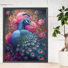 Load image into Gallery viewer, Blue Peacock 40*50CM(Picture) Full Round Drill Diamond Painting
