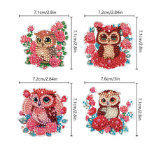 Load image into Gallery viewer, DIY Gem Keychains Handmade 4pcs Pocket Mirror Diamond Mosaic Kit Decoration Gift
