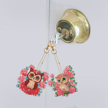 Load image into Gallery viewer, DIY Gem Keychains Handmade 4pcs Pocket Mirror Diamond Mosaic Kit Decoration Gift
