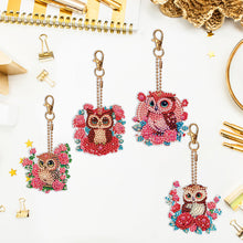 Load image into Gallery viewer, DIY Gem Keychains Handmade 4pcs Pocket Mirror Diamond Mosaic Kit Decoration Gift
