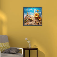 Load image into Gallery viewer, Sunflower Beach 30*30CM(Canvas) Full Round Drill Diamond Painting
