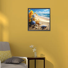 Load image into Gallery viewer, Sunflower Beach 30*30CM(Canvas) Full Round Drill Diamond Painting
