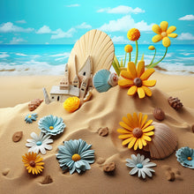 Load image into Gallery viewer, Sunflower Beach 30*30CM(Canvas) Full Round Drill Diamond Painting
