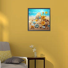 Load image into Gallery viewer, Sunflower Beach 30*30CM(Canvas) Full Round Drill Diamond Painting
