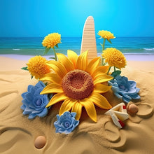 Load image into Gallery viewer, Sunflower Beach 30*30CM(Canvas) Full Round Drill Diamond Painting
