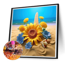 Load image into Gallery viewer, Sunflower Beach 30*30CM(Canvas) Full Round Drill Diamond Painting
