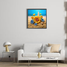 Load image into Gallery viewer, Sunflower Beach 30*30CM(Canvas) Full Round Drill Diamond Painting
