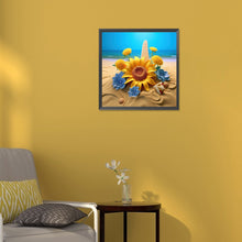 Load image into Gallery viewer, Sunflower Beach 30*30CM(Canvas) Full Round Drill Diamond Painting
