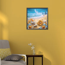 Load image into Gallery viewer, Sunflower Beach 30*30CM(Canvas) Full Round Drill Diamond Painting
