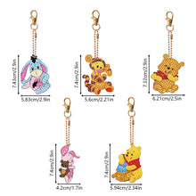 Load image into Gallery viewer, DIY Diamond Art Key Rings Cartoon Keychain Supplies Gift for Kids (Bear)
