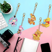 Load image into Gallery viewer, DIY Diamond Art Key Rings Cartoon Keychain Supplies Gift for Kids (Bear)
