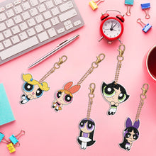 Load image into Gallery viewer, DIY Diamond Art Key Rings Cartoon Keychain Supplies Gift for Kids (Girl)
