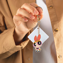 Load image into Gallery viewer, DIY Diamond Art Key Rings Cartoon Keychain Supplies Gift for Kids (Girl)
