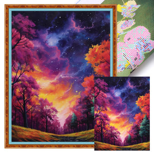 Flower Forest (40*55CM) 11CT 3 Stamped Cross Stitch