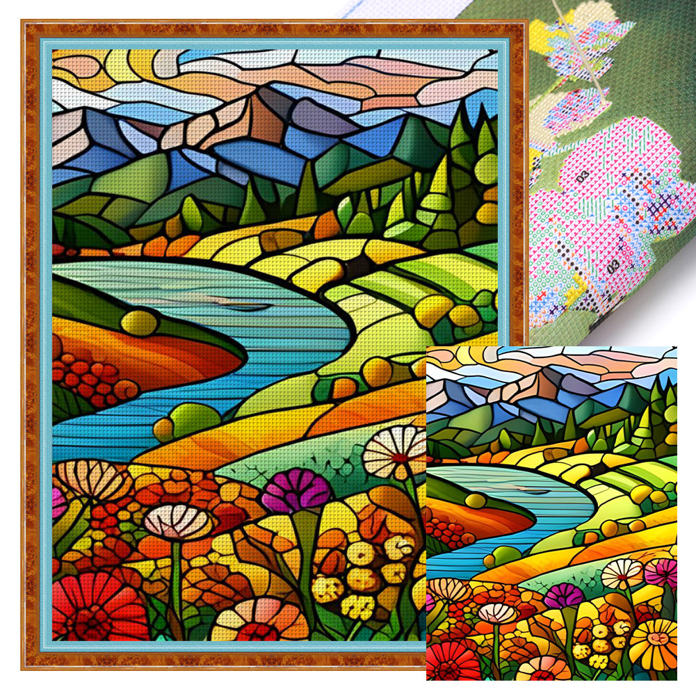 Garden Flora (40*55CM) 11CT 3 Stamped Cross Stitch