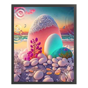 Seaside Beach Egg (40*50CM) 11CT 3 Stamped Cross Stitch