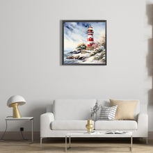 Load image into Gallery viewer, Christmas Winter Snowflake Lighthouse 30*30CM(Canvas) Full Round Drill Diamond Painting
