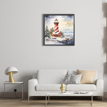 Load image into Gallery viewer, Christmas Winter Snowflake Lighthouse 30*30CM(Canvas) Full Round Drill Diamond Painting
