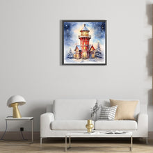 Load image into Gallery viewer, Christmas Winter Snowflake Lighthouse 30*30CM(Canvas) Full Round Drill Diamond Painting
