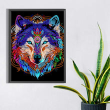 Load image into Gallery viewer, Mandala Wolf 30*40CM(Canvas) Partial Special Shaped Drill Diamond Painting
