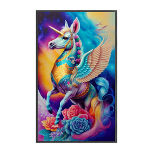 Colourful Unicorn (30*50CM) 16CT 2 Stamped Cross Stitch