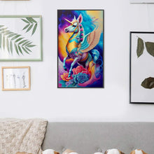 Load image into Gallery viewer, Colourful Unicorn (30*50CM) 16CT 2 Stamped Cross Stitch
